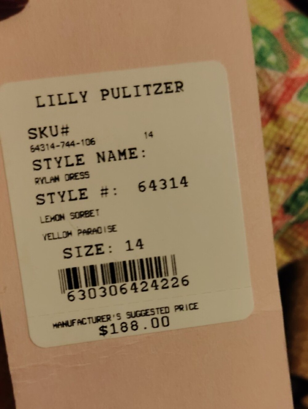 Vintage Lilly Pulitzer Rylen Yellow Lemon Sorbet Monkey Dress - Picture 5 of 6